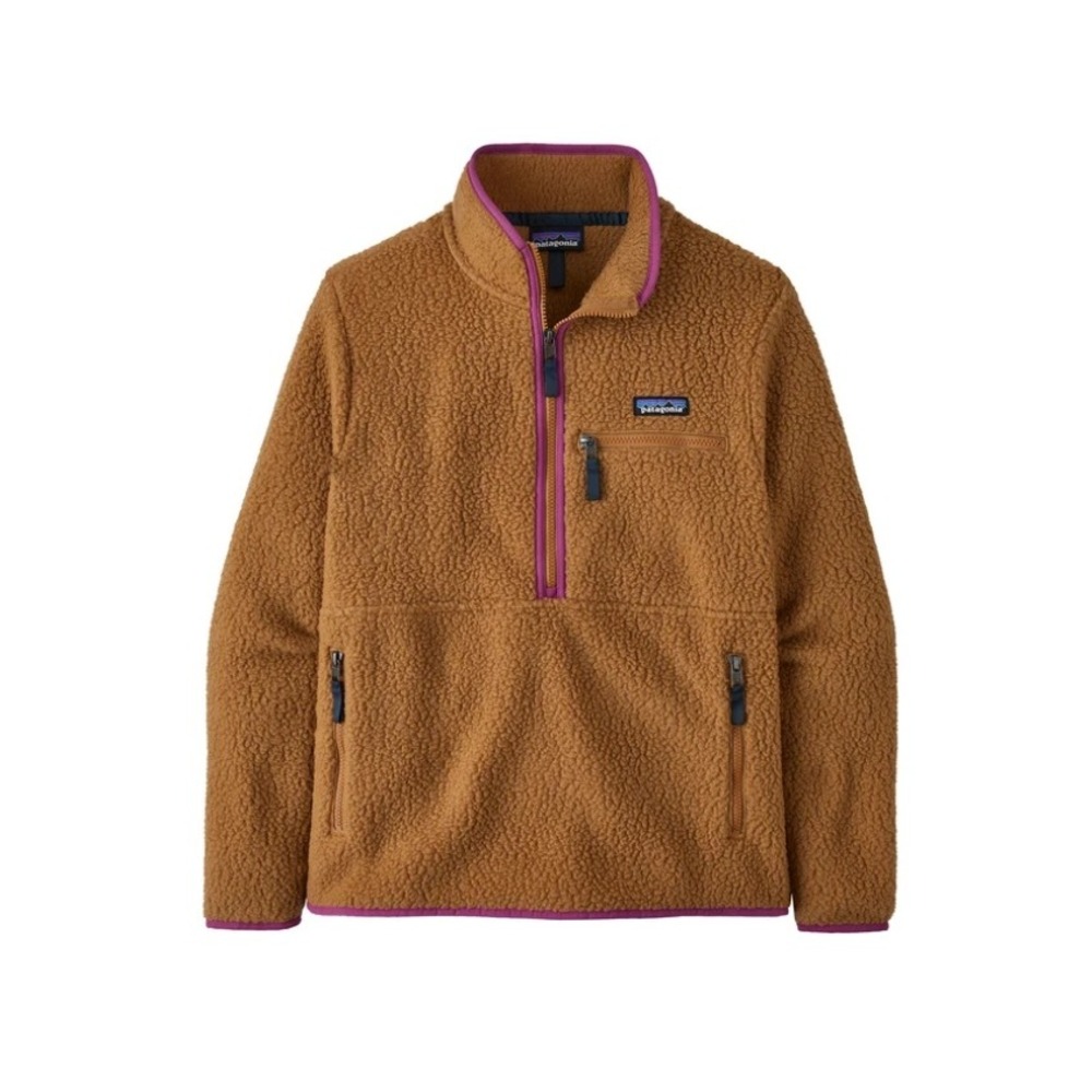Patagonia Retro Pile Marsupial Fleece Pullover Nest Brown Amaranth Pink Small‎